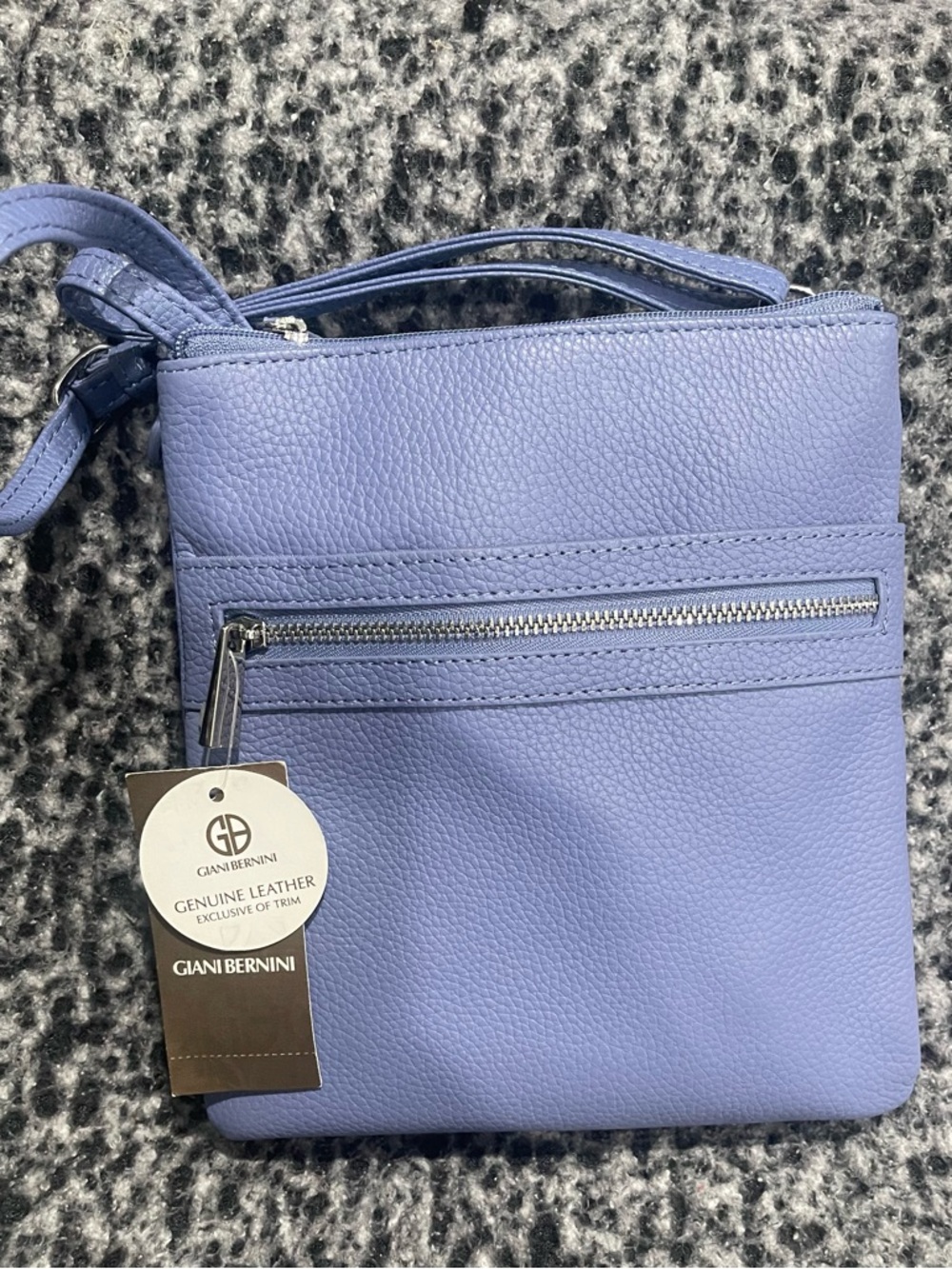 Giani Bernini Lavender Pebbled Leather Crossbody Bag